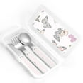 thumbnail image 4 of Uemuo Beautiful Butterfly Print Children's Knife, Fork And Spoon Set - Kids’ Knife Fork Spoon - Stainless Steel Kids Silverware Set - Metal Kids Cutlery Set, 4 of 8