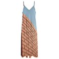 thumbnail image 6 of Red Brick Wall, Brick Stone pattern Sunlight Sleeveless Suspender Dress Summer Fashion Casual Long Dress, 6 of 9