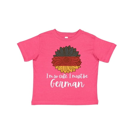 

Inktastic I m So Cute I Must Be German Sunflower Germany Flag Gift Toddler Boy or Toddler Girl T-Shirt