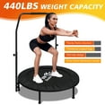 thumbnail image 2 of 38" Mini Trampoline for Kids with Handle, Toddler Trampoline, Exercise Rebounder with Foam Handle, Indoor Trampoline, Kids Mini Trampoline, Small Rebounder Trampoline for Indoor and Outdoor Use, 2 of 8