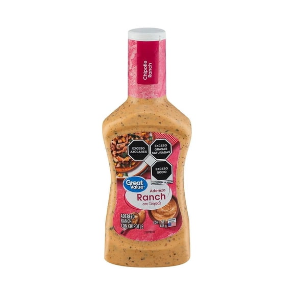 Aderezo Great Value ranch con chipotle 473 ml