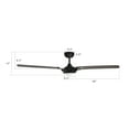 thumbnail image 5 of Smaair 56" 3 Blade Smart Ceiling Fan with Light, Control by Remote and Wifi APP, 5 of 6