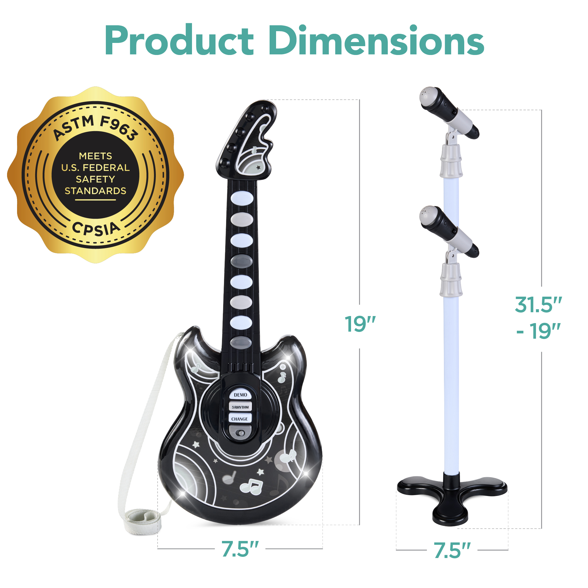 Best Choice Products Kids Flash Guitar Set, 19 Inch photo 7