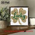 thumbnail image 5 of 2D Flat, 1pc Acrylic Decorative Plate 8x8inch Glitter Shamrock Clover Lucky Sign St Patrick's Day Door Wall Decor for Home Office Living Room., 5 of 9