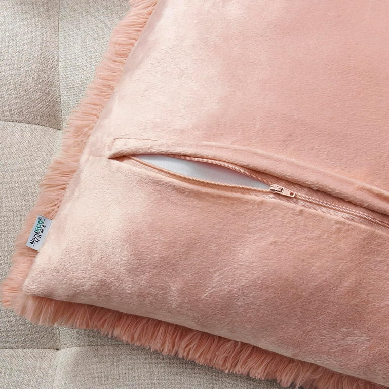 NordECO HOME Luxury Soft Faux Fur Fleece Cushion Cover Pillowcase