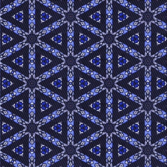 Ahgly Company Indoor Square Patterned Night Blue Area Rugs, 7' Square