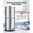 thumbnail image 2 of VEVOR Gravity-fed Water Filter System, 3G 304 Stainless-Steel Countertop Water Filtration System, Reduces Lead and up to 99% of Chlorine, with 2 Ceramic Carbon Filters, and Spigot,for Home Camping RV, 2 of 9