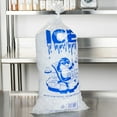 thumbnail image 4 of Bits N Things 20 lb. Clear Wicketed Plastic Ice Bags with Ice Print - 250/Case, 4 of 5