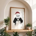 thumbnail image 4 of Santa Panda - Illustration Christmas Animal Humor Winter Oak Framed Wall Art Print 12 x 18 inches, 4 of 59