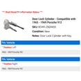 thumbnail image 2 of Door Lock Cylinder - Compatible with 1965 - 1969 Porsche 912 1966 1967 1968, 2 of 2