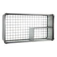 thumbnail image 1 of Benjara BM210107 14.5 x 8 x 28 in. Metal Wall Shelf with 3 Open Slots & Grid Pattern Back, Galvanized Gray, 1 of 1