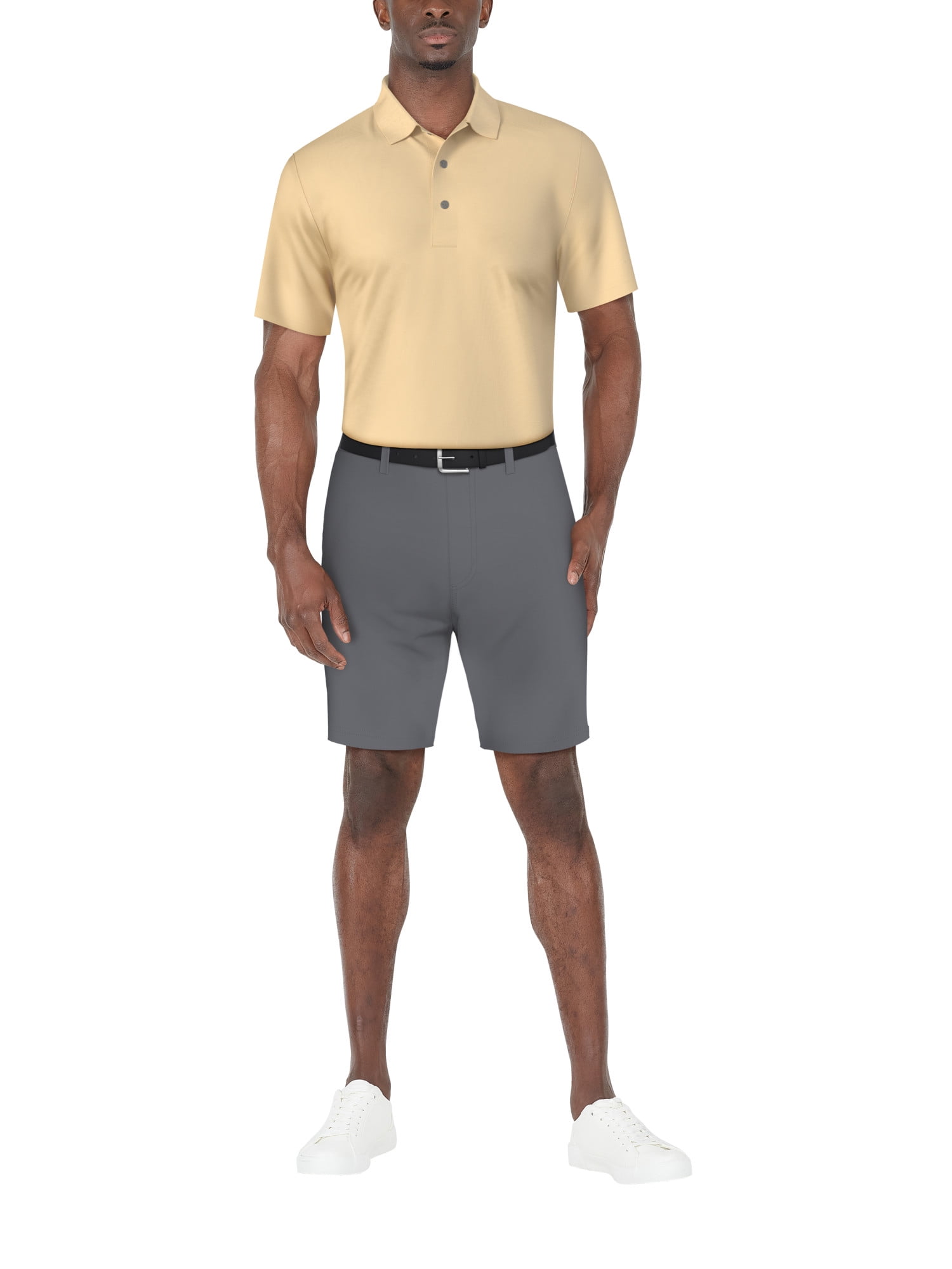 Ben Hogan Men's & Big Men's Performance Solid Polo Shirt with Short Sleeves, Sizes S-5XL