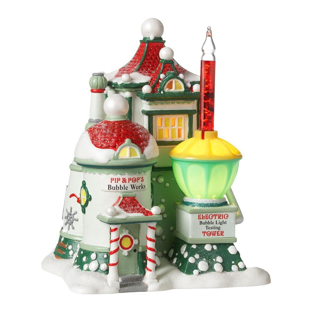 Department 56 North Pole Series Village Pip and Pop's Bubble Works Lit