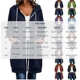 thumbnail image 5 of yillto Womens Long Jacket Hoodie Sweatshirts Full Zip up Comfy Warm Fashion Fall Casual Coats with Pockets, 5 of 7