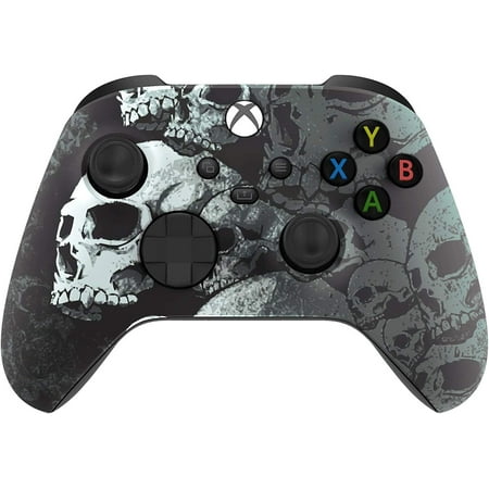 Wireless Controller for Microsoft Series X/S & One - Custom Soft Touch Feel - Custom Series X/S Controller (X/S Black Skullz)