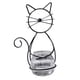 thumbnail image 2 of Maceta de vidrio para escritorio, hidropónica, con forma de gato Negro, 2 of 7