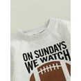 thumbnail image 5 of Newborn Infant Baby Boy Girl On Sundays We Watch Football with Daddy/Mommy Onesie Romper Jumpsuit Baby Football Outfit, 5 of 7