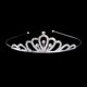 thumbnail image 3 of Deslumbrante tiara de princesa para niñas, perfecta para fiestas de cumpleaños, presentaciones y bodas. Corona de metal ligera y cómoda, color plateado, tamaño 15 x 12 x 4 cm., 3 of 5