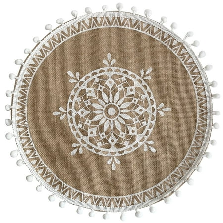 WREESH Woven Placemats Linen Dining Table Potholders Home Jute