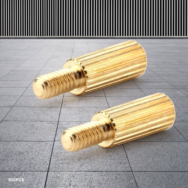 Male Female Spacer,100pcs M2 Brass Single-Head Standoff Spacer PCB Brass Thread Pillar Studs Exceptional Reliability