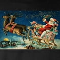 thumbnail image 3 of CafePress - Vintage Santa Sleigh Long Sleeve T Shirt - Long Sleeve Dark T-Shirt, 3 of 4