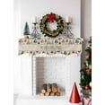 thumbnail image 5 of Christmas Mantel Scarf Fireplace Decorations for Living Room, Winter Watercolor Xmas Pine Trees on Linen Fireplace Mantel Scarf Cover Runner for Halloween/Thanksgiving/Christmas Decor 60"x17", 5 of 6