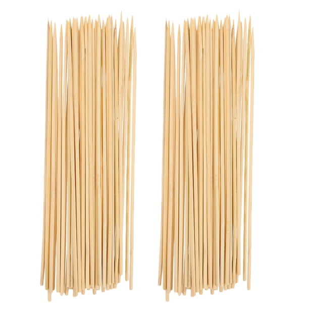 180 brochetas de bambú para asar: palitos de madera de 30 cm para hacer ramos de flores, barbacoas, aperitivos, malvaviscos, cócteles, manualidades y decoración.