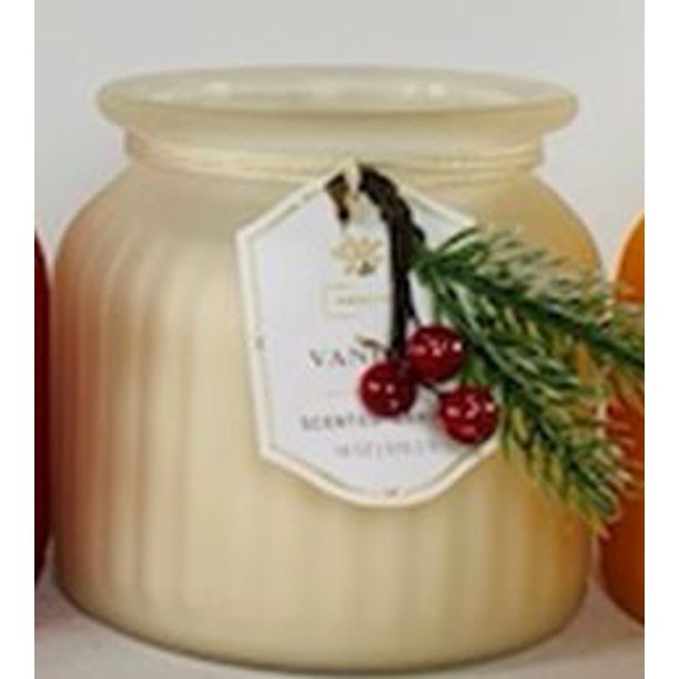 Mainstays Country Holiday Ribbed Pagoda Jar, 18 oz.