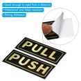 thumbnail image 4 of Unique Bargains Push Pull Door Sign 2'x5' PVC Adhesive Horizontal Pull Push Sticker Golden 4 Set, 4 of 6