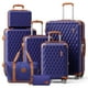 thumbnail image 1 of Set de equipaje Melalenia, maleta de 7 piezas con ruedas giratorias, azul marino, 1 of 7