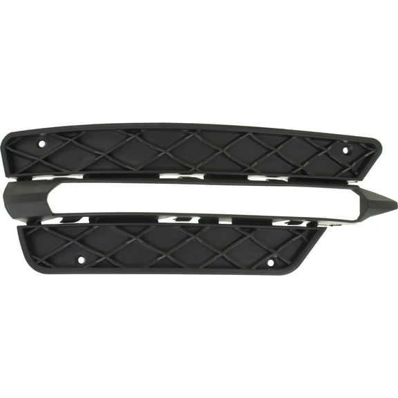 Bumper Grille Compatible With 2012-2015 Mercedes Benz C250 2012-2014 C300 Front, Left Driver Side, Outer Textured Black