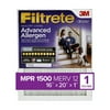 Filtrete 16x20x1 Air Filter, MPR 1500 MERV 12, Advanced Allergen Reduction, 1 New Filter
