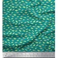 thumbnail image 1 of Soimoi Green Viscose Chiffon Fabric Leaves Printed Fabric 1 Yard 42 Inch Wide, 1 of 5