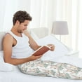 thumbnail image 4 of Uemuo Rabbit And Flower Pattern Men's Wide Leg Palazzo Lounge Pants with Pockets Light Weight Loose Comfy Casual Pajama Pants-X-Large, 4 of 9