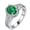 Green, variant on Uloveido Women's Asscher Oval Shape Created Ruby Color Rings for Wedding Available in Size 6 7 8 9-PJ139