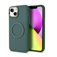 thumbnail image 1 of Nalacover Magnetic Case for iPhone 13, Slim Eye Design Lens Protection Soft Silicone Shockproof Cover Compatible with MagSafe Wireless Charging Car Mount Case for iPhone 13,Darkgreen, 1 of 7