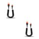 thumbnail image 1 of Moyic Cable de carga Cable de carga retráctil Cable de datos telescópico escalable reemplazable de viaje para Office 3A Tipo 2 Negro Rojo No.04 2piezas, 1 of 6