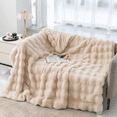thumbnail image 5 of Ultra Soft Fluffy Blankets Queen Size for Bed – Fuzzy Faux Fur Sherpa Fleece Queen Blanket Full Size, Tie-dye Decorative Gift Blanket, Warm Thick Queen Blanket for Bed, 90x90 Inches, 640, 5 of 6