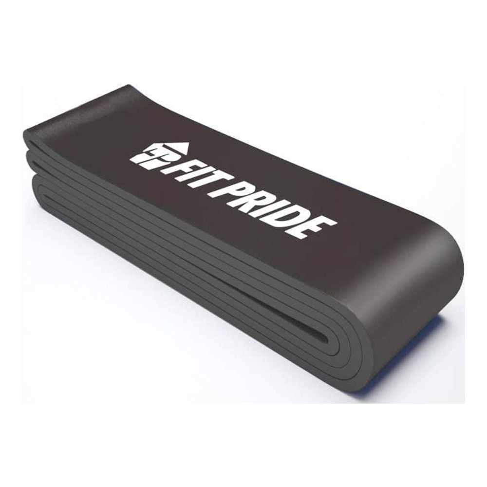 FIT PRIDE Resistance Band for Pull Up Exercise Stretchable Increase Mobility for Powerlifting Great for Workout Includes Free Fitness Guide (Black)