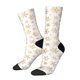 thumbnail image 1 of Balery gold Snowflake print Calcetas Largas con Estampado para Hombre y Mujer – Suaves y Transpirables, Talla Única (US 5-11), 1 of 6