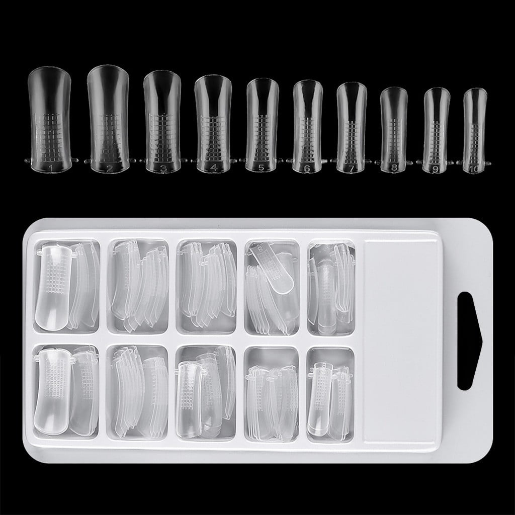 Long Clear on Nails Gel Nail Tip Cute on Nails Clear Coffin Nail Tips Nails Acrylic Full Cover Gel Nail Tips Stuff to Do Nails Acrylic Nails Designed Coffin on French Tip Nails False