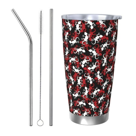 

Logiee Salamander Print 20OZ Car Cup with Lid Stainless Steel Vacuum Insulated Double Wall Travel Tumbler Durable Insulated Coffee Mug Thermal Cup with Straw-Straw Three-piece Set