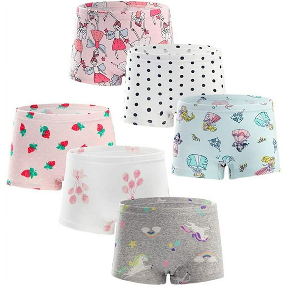 Girls Underwear Soft Cotton 6-Pack