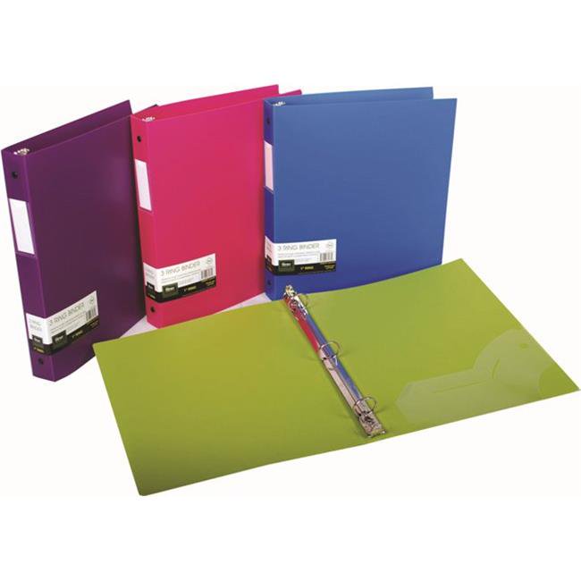 Filexec 3 Ring Binder, 1 Inch Capacity, Opaque, Letter size, Pack 4