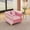 Pink, variant on 39.8" Chesterfield Accent Chair, Black Velvet with Gold Metal Trim, Pleated Arms, Channel Stitch Cushions, Luxury Armchair for Living Room & Villa, 1 Pillow Included
