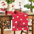 thumbnail image 4 of ZHANQUNE Valentine's Day Heart Tablecloth - 60x90 Inch Decorative Dining Table Cover with Lace Edge, Machine Washable Wrinkle Resistant Polyester for Anniversary and Wedding, 4 of 6