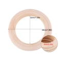 thumbnail image 2 of 50 unids anillos de madera natural círculo inacabado redondos de madera natural diy artesanía de madera colgante conectores fabricación de joyas Khall Tendencias, 2 of 6