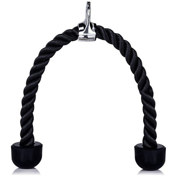 Deluxe Tricep Rope Pull Down Cable, 27" Rope Length, Easy to Grip & Non