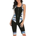 thumbnail image 1 of Maillot de Bain une Pièce pour Femmes, Manches Longues, Protection Éruption Cutanée, Combinaison de Surf, Plongée, Fermeture Éclair devant, (65 % de Réduction)_cde13, 1 of 5