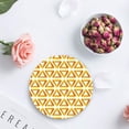 thumbnail image 4 of FMSHPON Moros Triangle Geometric Orange Pattern Set of 4 Round Coaster for Drinks, Absorbent Ceramic Stone Coasters Cup Mat with Cork Base for Home Kitchen Room Coffee Table Bar Decor, 4 of 6